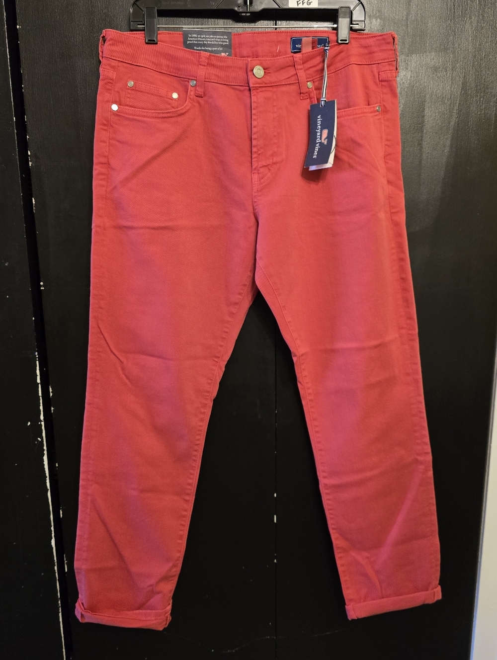 New With Tagd Vineyard Vines 5 Pocket Pants Red Casual Pants 34x32